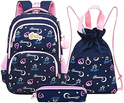 Amazon Co Jp 3点セット ベビー キッズ リュックサック ナップサック ペンケース ポーチ 手提げ 習い事バッグ 遠足 お出かけ 女の子 可愛い 小学生 保育園 幼稚園 小学校 ハート リボン ピンク ネイビー シューズ バッグ
