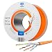 Produktbild HB-DIGITAL 100m CAT.7a Netzwerkkabel LAN Kabel Verlegekabel AWG 23 Reines Kupfer S/FTP PiMF LSZH Halogenfrei RoHS-Compliant Ethernet Installationskabel Datenkabel PoE 10Gbit/s max. 1200MHz Orange