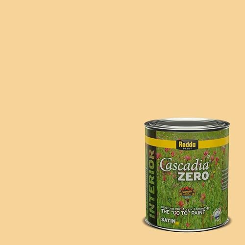 Vista 198 de Rodda Paint CASCADIA ZERO Interior Semi-Gloss Paint & Primer in One, Quart, Gold Tweed