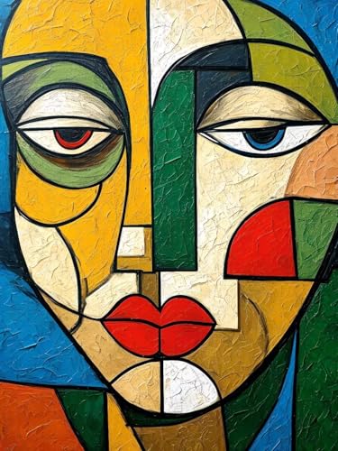 Kit Diamond Painting complet personnages abstraits automne 50x70cm