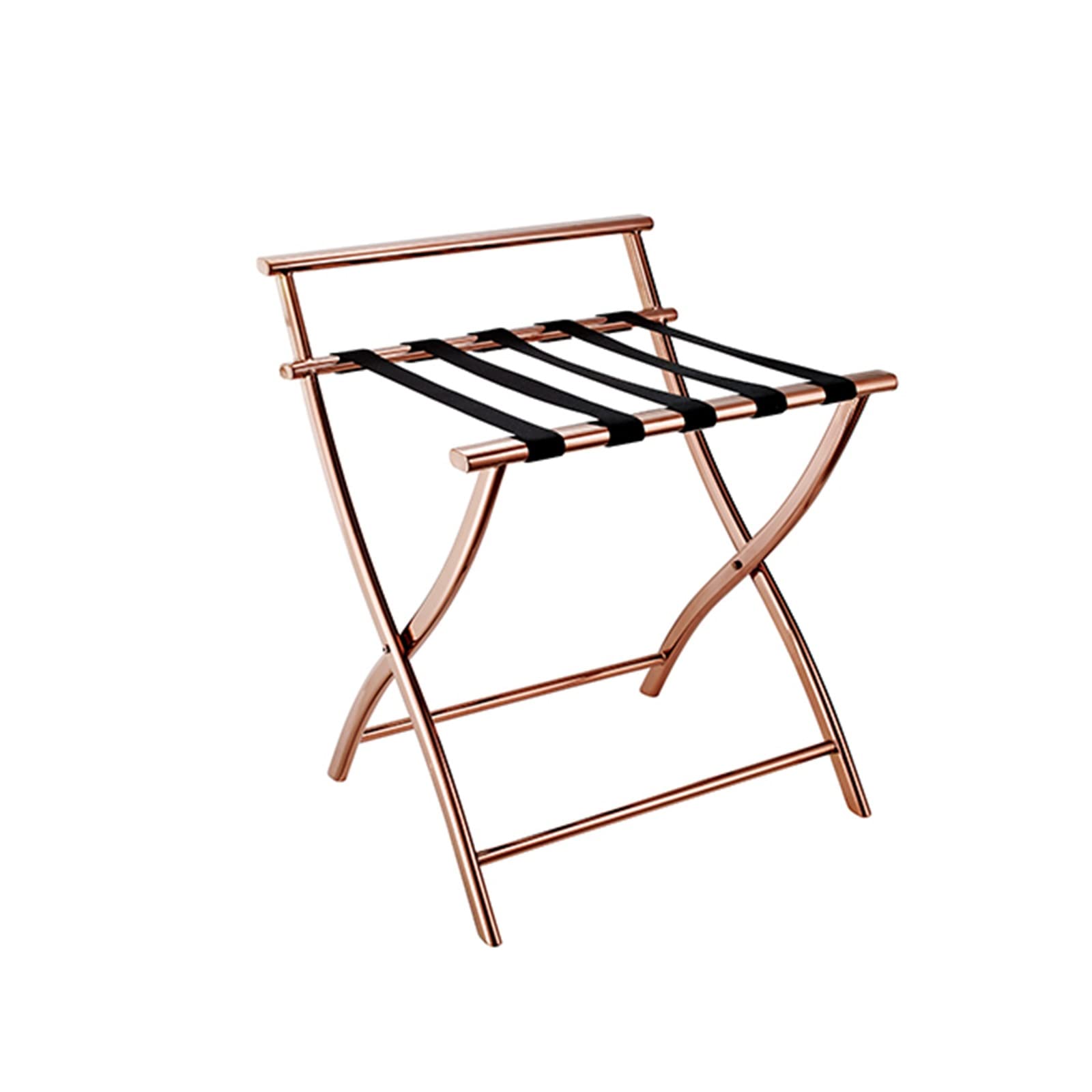 MSHGSKU Storage Shelf Hotel Luggage Rack Stainless Steel Luggage Rack Hotel Room Folding Rack,Folding Suitcase Stand Luggage Rack Luggage Stand Stainless Steel/Gold,Gold
