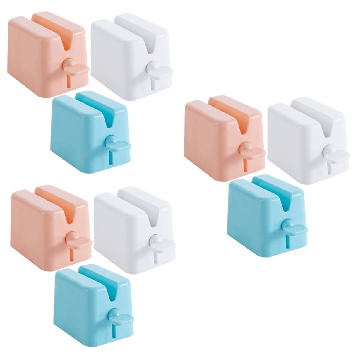 HAWILLOSCH 3sets Rolling Tube Toothpaste Squeezer Large Tube Squeezer Key Facial Toothpaste Extruder Plastic for Bathroom 3pcs*3