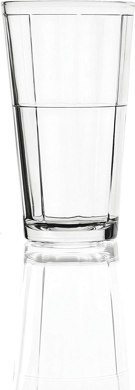 Free Shipping 🛒 Circleware Boardwalk Highball Tumbler Drinking Glasses, Set of 6, Kitchen Entertainment Heavy Ice Tea Beverage Cups Glassware for Water, Beer, Juice, Bar Liquor Farmhouse Decor, 15.7 oz, Clear