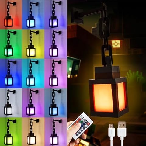 Pixelated Lantern Night Light - USB Rechargeable Night Lamp Cover