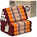 livasia Thaikissen mit 3 Auflagen, Dreieckskissen mit Klappmatratze, Keilkissen Kapok, Rückenkissen faltbar, Thaimatte zum Klappen, handgefertigt, Meditationskissen 175x50x8cm (Orange) Klappmatratze günstig Kaufen-livasia Thaikissen mit 3 Auflagen, Dreieckskissen mit Klappmatratze, Keilkissen Kapok, Rückenkissen faltbar, Thaimatte zum Klappen, handgefertigt, Meditationskissen 175x50x8cm (Orange)