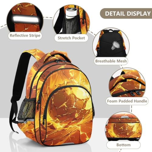 Sac à dos enfant Explosion Dorée Ardente grand volume contre le mal de dos - 5