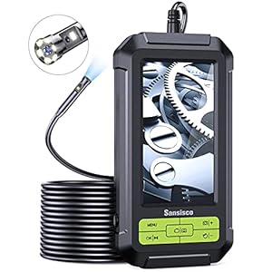 Sansisco Endoscoopcamera met licht 7 mm, 1080p industriële endoscoop dual lens, 2 MP digitale inspectiecamera waterdicht…