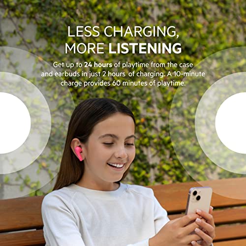 Belkin-Soundform-Nano-Bluetooth-Earbuds-for-Kids-with-Built-in-Microphone-Kids-Bluetooth-Wireless-Earbuds-Bluetooth-Earbuds-for-iPhone-iPad-Galaxy-More-Pink