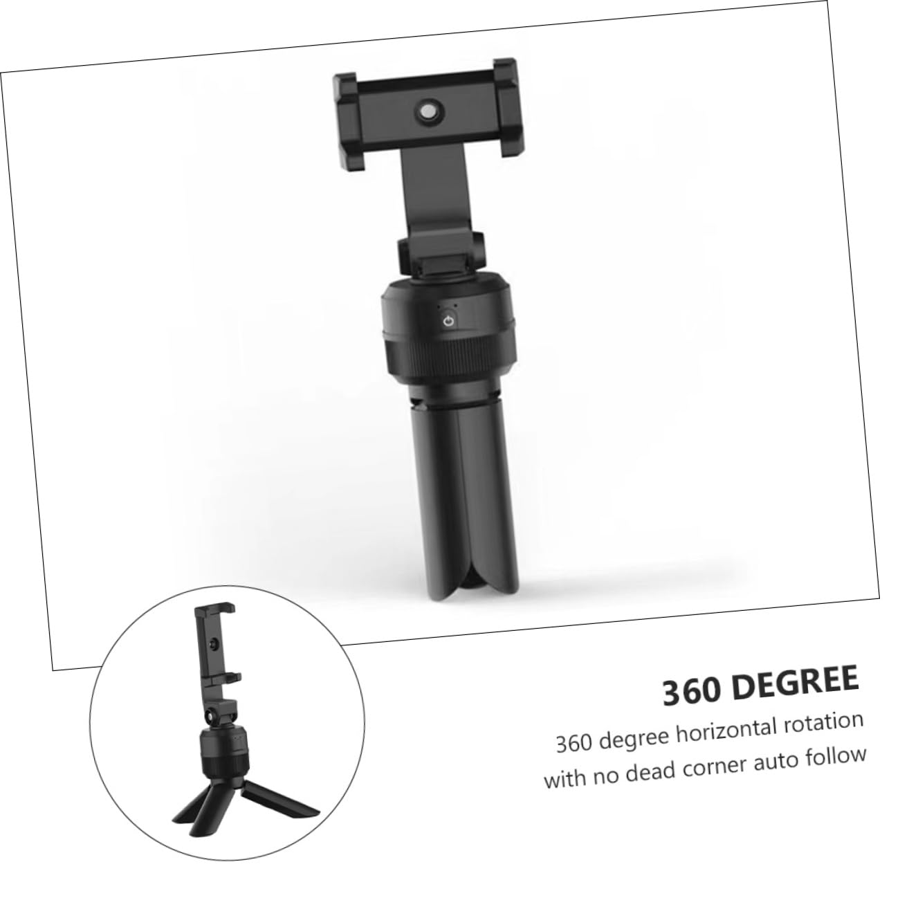 POPETPOP Soporte Móvil Inteligente con Facial para Teléfonos Tripode Rotatorio para Grabación y Live Streaming Compatible con Smartphones y Portátil para y Visualización de Videos
