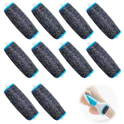 Lot de 10 Rapeuse Pieds, Rouleau pour Scholl Pied, Accessoires pour Scholl Rapeuse Électrique, Pédicure Pied - Soins Pieds Sains - Velvet Smooth, Rouleaux de...