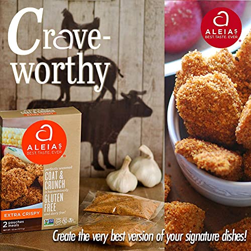 Aleia's Best. Taste. Ever. Extra Crispy Coat & Crunch - 4.5Oz/3 Pack – Crispy Breading For Poultry, Meat, Seafood, Vegetables - Certified Gluten Free, Non-Gmo, Dairy Free, Low Sodium, Kosher #TOP7
