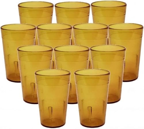 Vista 68 de Juego de 12 vasos de color transparente de 5 oz. Vasos de té helado reutilizables de alta calidad, apilables, aptos para lavavajillas, resistentes a