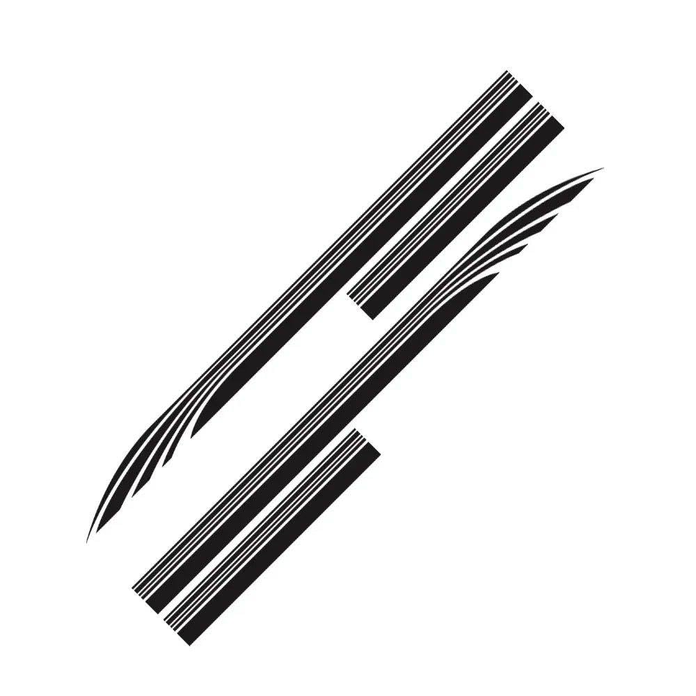 Dabhuoc Matt Black Car Stickers Door Side Skirt Decals Sport Stripes Decoration Vinyl Film Tuning For Hiace(Matt Black)