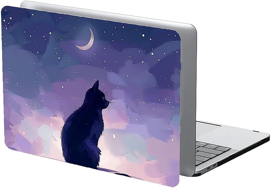 for MacBook Pro 13 Inch Case, Clear Case Good and Quiet Clear Cat Pattern 2017/2019/2020/2021 Version of M1 A1706/A1708/A1989/A2159/A2289/A2251/A2338 Plastic Hard Shell Case