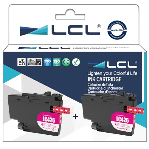 LCL LC426 Ink Cartridge Replacement for Brother LC-426 LC426 LC-426M LC426M LC426XL for MFC-J4335DW MFC-J4340DW MFC-J4535DW MFC-J4540DW MFC-J4540DWXL (2 Magenta)