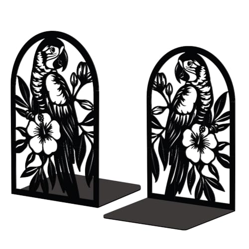 Peacoblue Metal Bookends for Shelves, Modern Decorative Heavy Duty Study Book Support Stoppers for Office, Desk, Shelf, Room 5.3