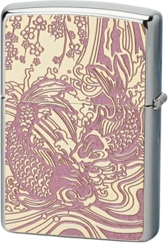 Encendedor Zippo de aceite doble cara latón dorado miniatura 4