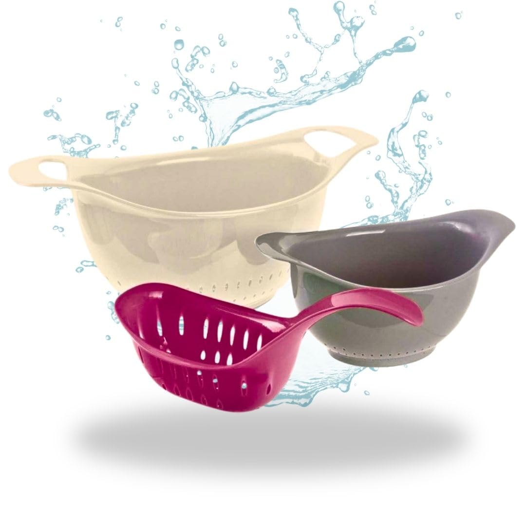 Set 3 Colini Da Cucina Pieghevoli - 2 Da 4 Quarti E 1 Da 2 Quarti, Verde, Blu E Fucsia - Foto 6