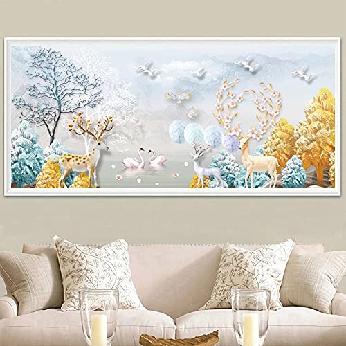 Peinture diamant 5d complet grand format broderie diamant toile 80x180cm