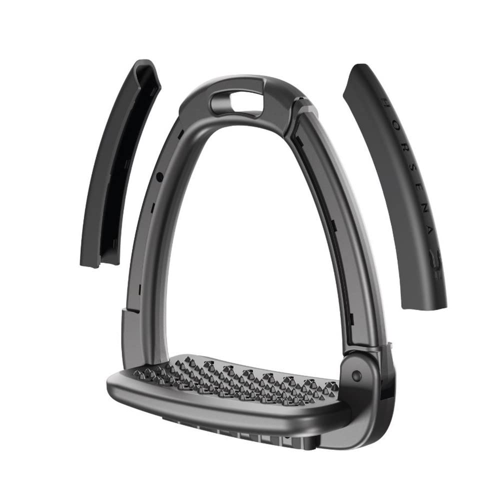 Staffa di ricambio con copertura laterale doppia, colore nero, 120 mm