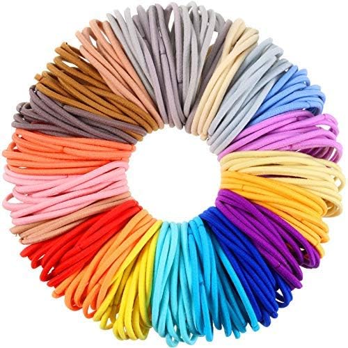 Diversa Multicolour Elastic Ponytail Holder Hair Rubber Bands For Girls And Women- (Pack Of 100)