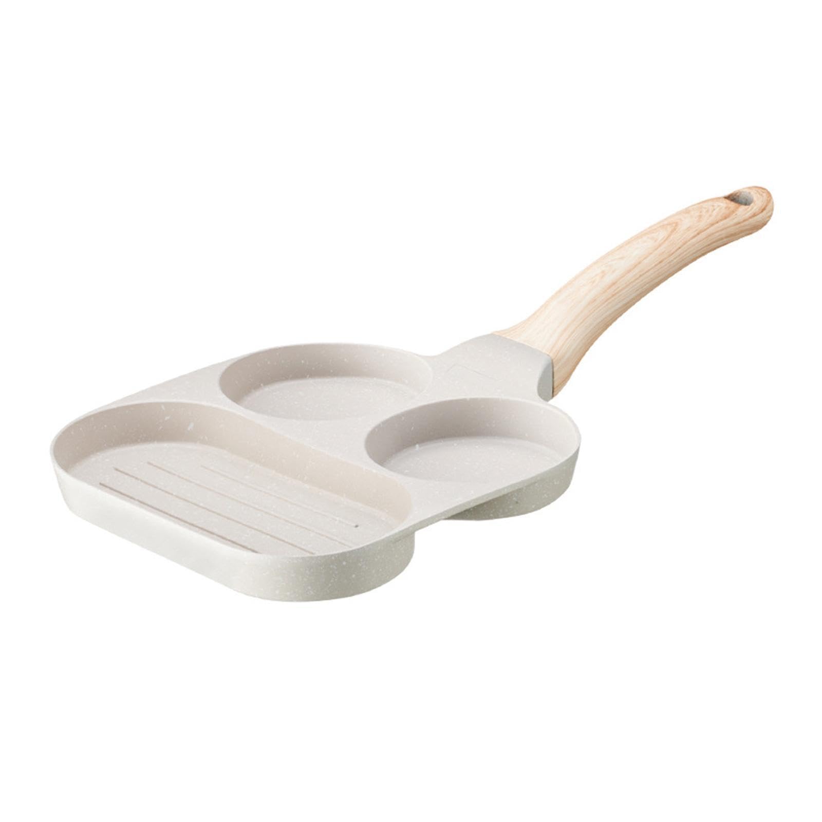 PIXZCSA Egg Frying Pan Mini Size Cooking Breakfast Items At Home For Quick Snack Preparations Made Sturdy Aluminum Alloy Breakfast Nonstick Pan Divided Grill Frying