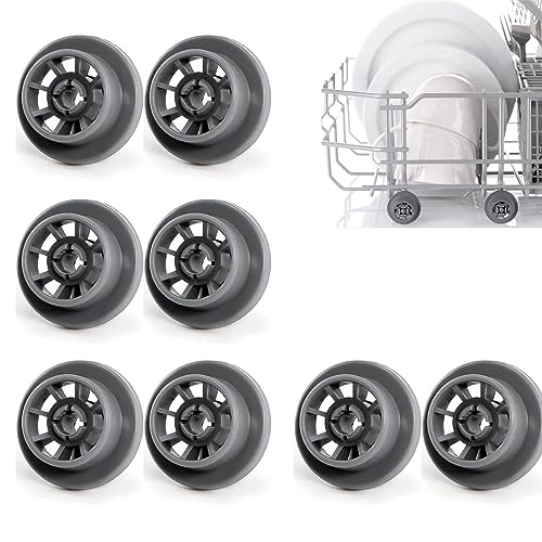 ZKGYUS Juego de 8 Ruedas de Lavavajillas Ruedas para Cesto Inferior Ruedas Lavavajillas Ruedas Bandeja Lavavajillas Ruedas De Cesta De Lavavajillas para Lavavajillas Siemens y Bosch