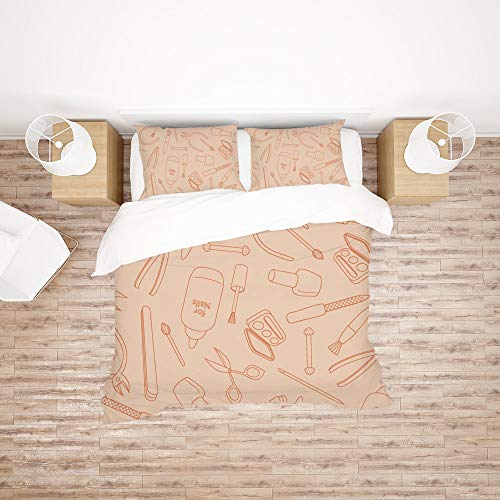 Funda de edredón de 3 piezas ultra suave y transpirable de poliéster Pattern Plein 3