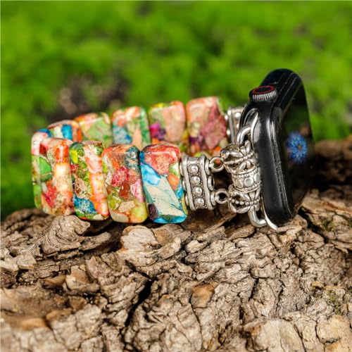 Bracelet en jaspe impérial pour iWatch, une idée cadeau artisanale unique - 3