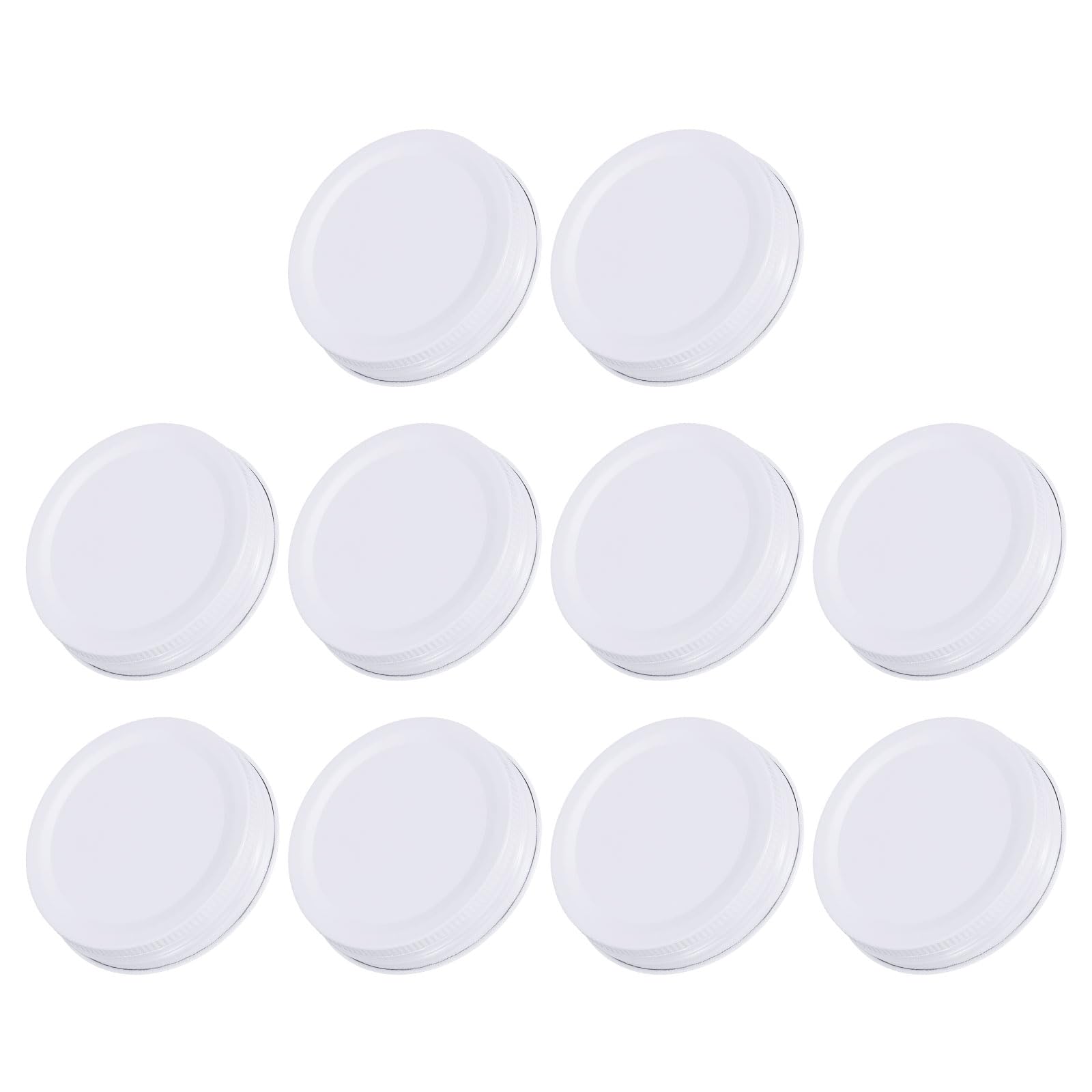 sourcing map 30Pcs Mason Jar Lids, 70mm/2.76" Regular Mouth Tin Plate Caps Leak Proof for Canning Jars Kitchen Storage (White)