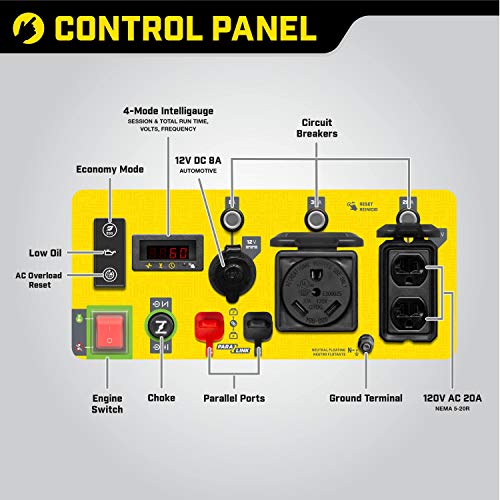 Champion Power Equipment 200954 4250-Watt RV Ready Open Frame Inverter Generator, Quiet Technology