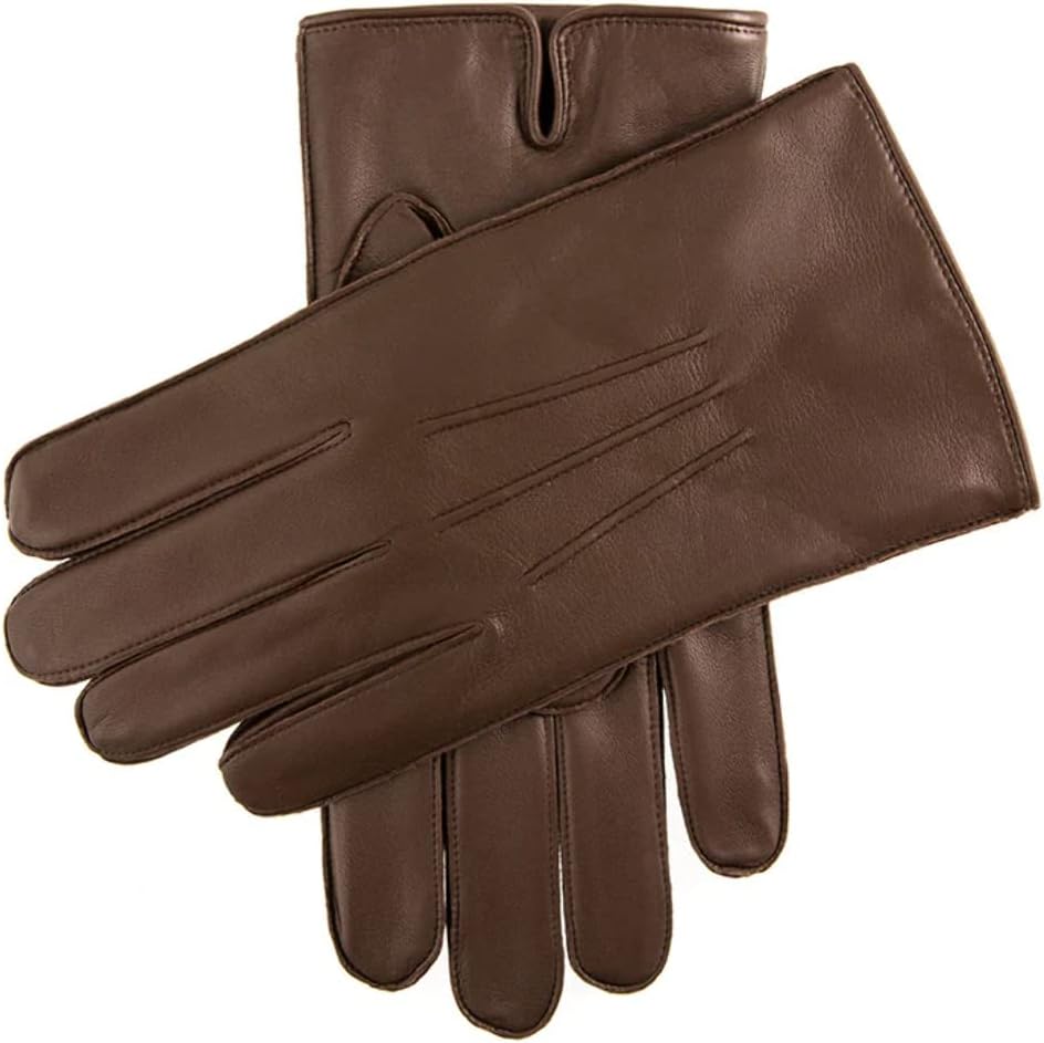 Dents Hastings Fleece Lined Hairsheep Leather Mens Gloves Large Brown