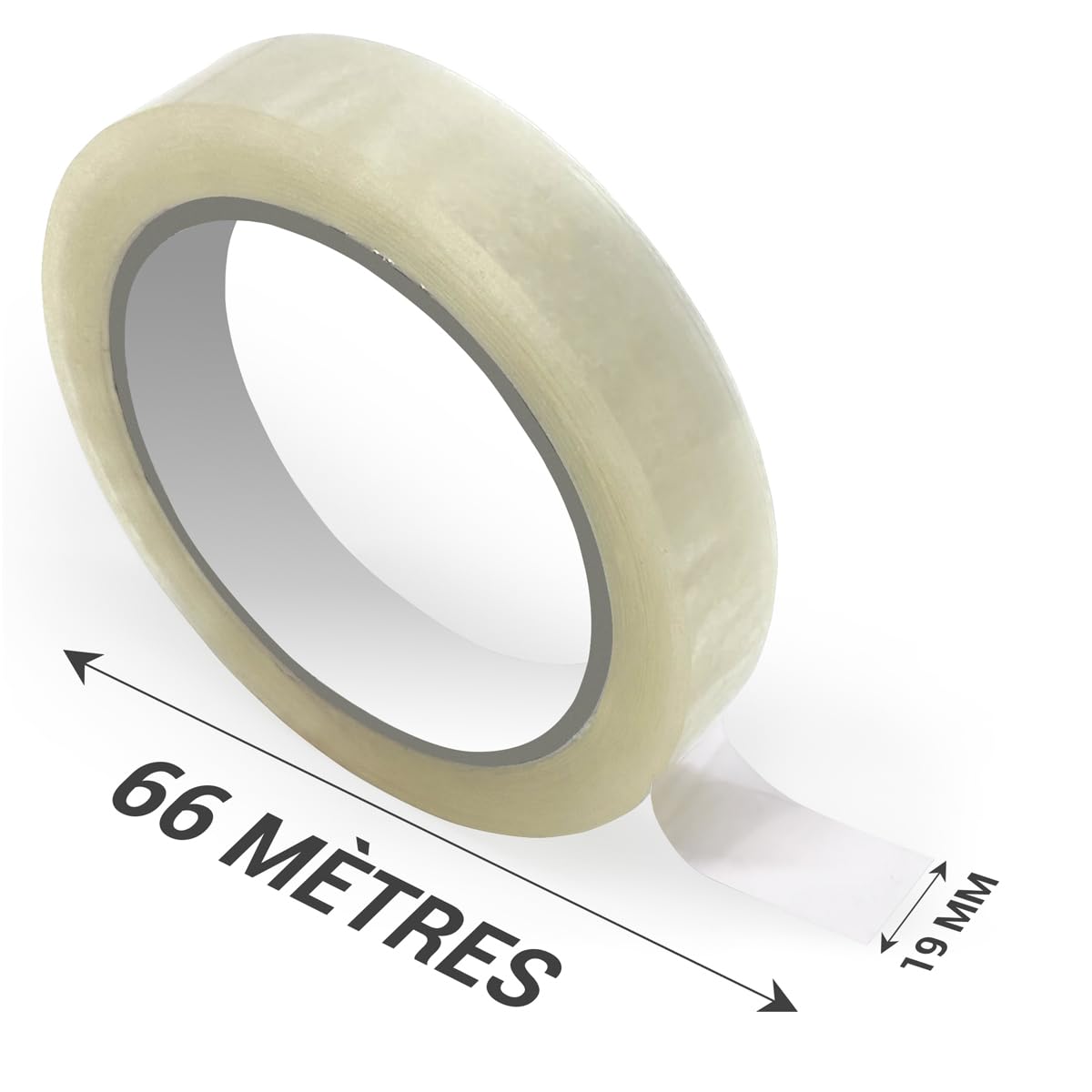 Plakband PP hotmelt 66 mtr x 48 mm transparant 25 my, 36 rol/per doos