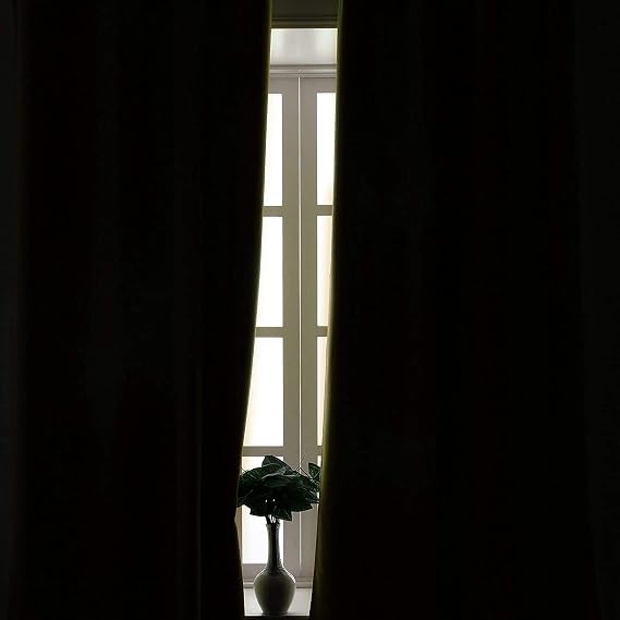 Blackout Curtain Blinds - Solid Thermal Insulated Window Treatment Blackout Drapes/Draperies for Bedroom (2 Panels, 63 inches Wide by 103 inches Long,) (White)