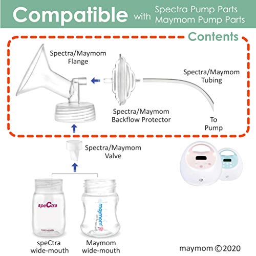 Maymom Pump Parts Spectra S2 Spectra S1, mm Flange Valve Tube Bottle