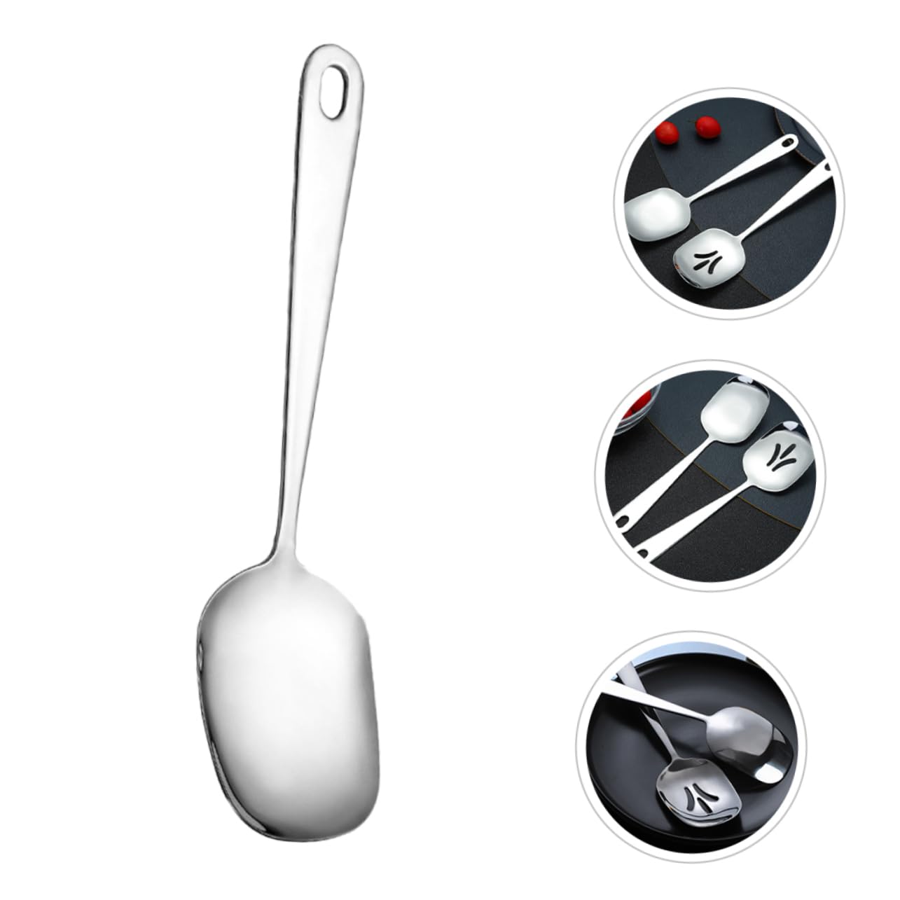 FUNOMOCYA Stainless Steel Serving Spoon Multifunctional Kitchen Utensil for Food Separation Restaurant and Home Use Lightweight and Easy to Clean for Everyday Meals