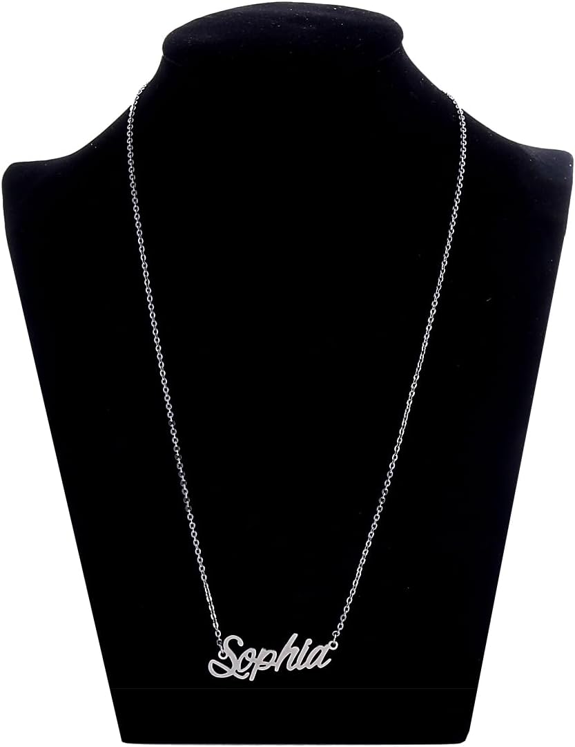 AOLO Personalized Name Necklace Custom Any Name Necklaces Customized Nameplate Stainless Steel Jewelry for Womens Mens - Image 4