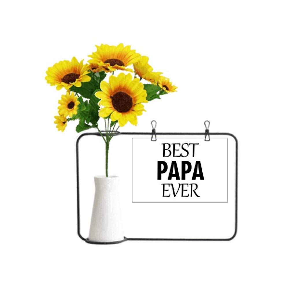 Carte de bénédiction pour la fête des pères ornées de tournesols éternels pour dire je t'aime à papa