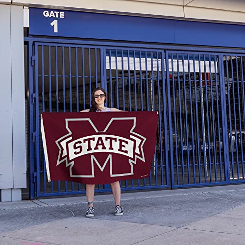 image for Rico Industries NCAA Mississippi State Bulldogs 3-Foot by 5-Foot Singl