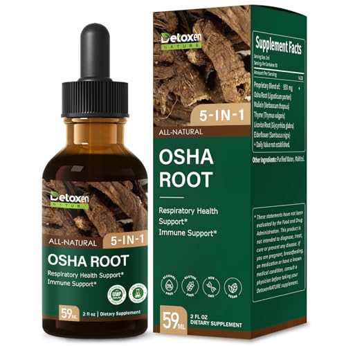 DetoxenNATURE OSHA Root Extract Tincture for Respiratory Health S...