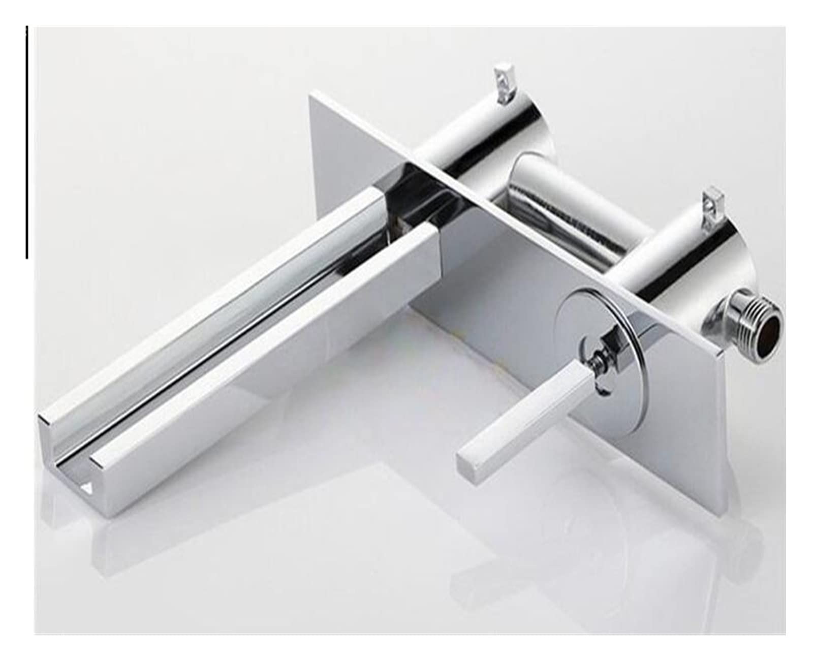 Robinet de lavabo en laiton chromé haut de gamme à effet cascade