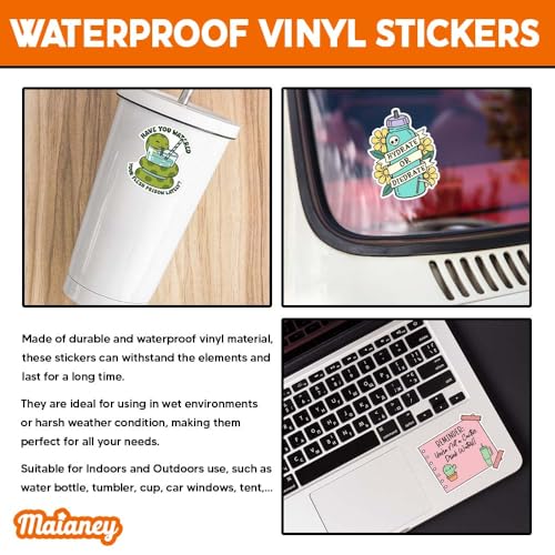 Image of MAIANEY (3in) Funny Drink Water Reminder Stickers 10Pcs - Hydration Quote Vinyl Stickers for Water Bottles, Laptop, Tablet, Desk, Planner, Tumbler, Cup, Mug, Vehicle