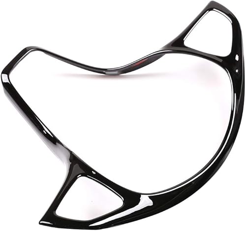 Miniatura 4 de Marco de decoración del volante del coche ABS 1pc para Mercedes Benz C E GLC CLA GLA Clase W205 W213 X253 C117 X156 2015-2018 (negro)