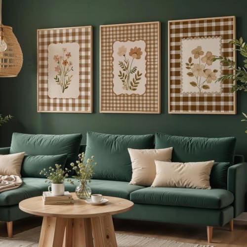 Lienzos con estampado floral a cuadros para un pasillo elegante 4