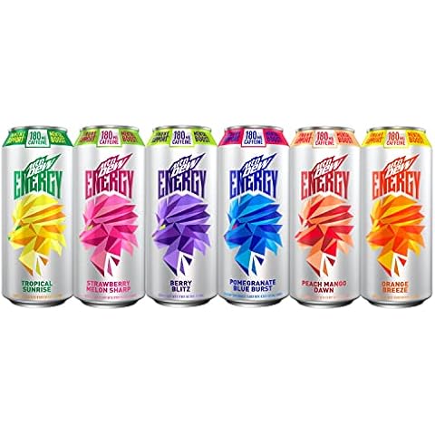 MTN DEW ENERGY 6 Flavor Variety Pack, 16 Fl Oz (Pack of 12) (Packaging May Vary) Cover