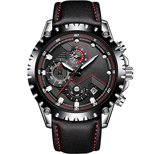 DSJMUY Orologio da Uomo Automatico Meccanico Movimento Cinturino in Pelle