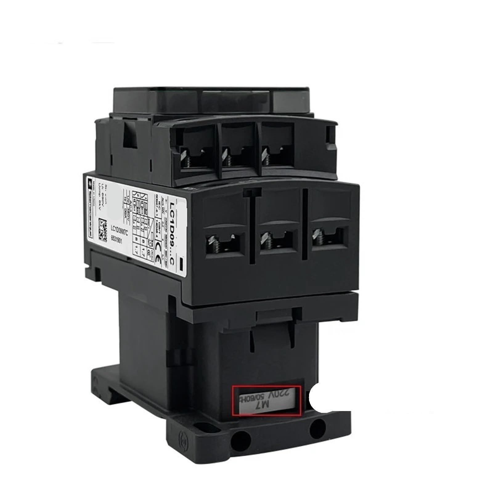 Contacteur tripolaire 3P LC1D18 à commutation rapide 24V version noire