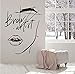 Calcomanía de pared con cara de niña abstracta, pestañas, cejas, artista, vinilo, pegatinas para ventanas, sala de maquillaje, salón de belleza, decoración interior, papel tapiz 42x53 cm