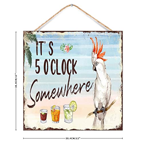 Décoration murale maison It's 5 O'Clock Somewhere, le cadeau idéal pour crémaillère et salon - 3