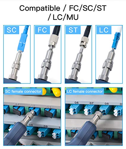 Image of 400 Times Magnification Fiber Inspection Real-time Video Probe KOMSHINE KIP-600V Optical Fiber Endface Detector with 3.5-inch HD LCD Display + SC /FC /ST /LC /SC Female /LC Female Tips